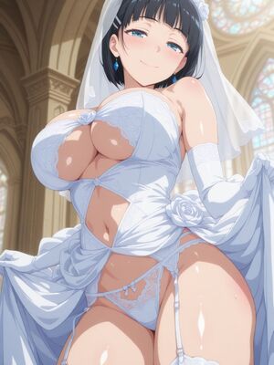 [NiNia] Suguha Kirigaya Wedding Dress (Patreon) (AI Generated)_003_D1_3