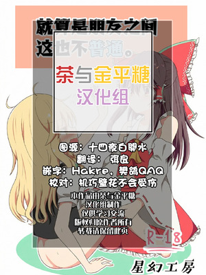 [星幻工房 (らんかせい)] さすがにこれは友達同士でも普通じゃない。 (東方Project) [茶与金平糖汉化组]_02