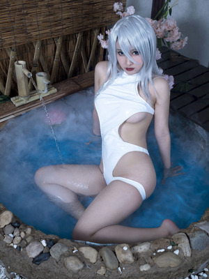 洛璃LoLiSAMA - 尼尔：机械纪元 A2 白色竞泳_59