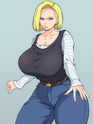 [はなきん桜 (横十輔)] いきなり巨乳パコり ～種付け異星人が18号を押しかけ寝取り堕とし～_085