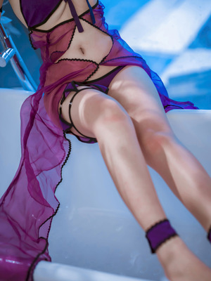 二佐Nisa - FGO 黑贞 水着_34