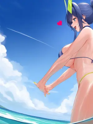 [AI小松鸟]清浪之上的排球，碧空之下的青梅，与蜜海之中的纯恋❤️新泽西老婆为你而奉上的蜜欲海滩❤️ 1-3 (AI Generated)_023_p22