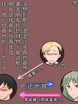 [西門家] 息子の借金を肉体返済させられた巨乳母〜寝取られて、孕まされて【老夫个人机翻润色】_002