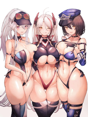 [Patreon] + [Fanbox] Yusha M ／ 勇者＜M型＞_0719_Race_Queen_NSFW_no_background_2