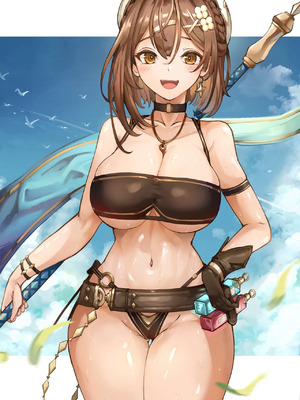 [Patreon] + [Fanbox] Yusha M ／ 勇者＜M型＞_1162_3.Ryza_black_bikini_a