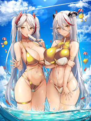 [Patreon] + [Fanbox] Yusha M ／ 勇者＜M型＞_1340_5th_anniversary_golden_bikini