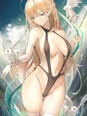 [Patreon] + [Fanbox] Yusha M ／ 勇者＜M型＞_1816_Aria_Taisa_swimsuit_black