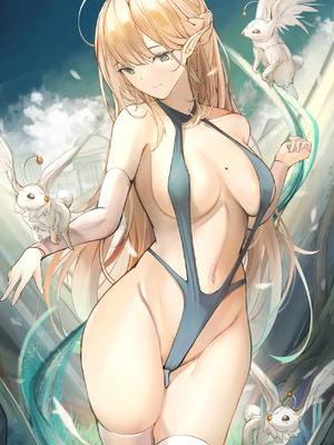 [Patreon] + [Fanbox] Yusha M ／ 勇者＜M型＞_1817_Aria_Taisa_swimsuit_blue