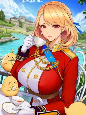 [AI小松鸟]纯恋午间满境❤️，与威尔士亲王老婆共度的茶色余韵❤️醉色云中餐厅的暧昧❤️，威尔士亲王老婆为你吹奏的弥足爱音❤️ 1-2 [Ai Generated]_010_p09