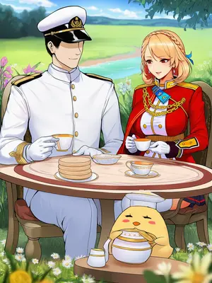 [AI小松鸟]纯恋午间满境❤️，与威尔士亲王老婆共度的茶色余韵❤️醉色云中餐厅的暧昧❤️，威尔士亲王老婆为你吹奏的弥足爱音❤️ 1-2 [Ai Generated]_015_p14