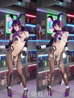 Yiko湿润兔 - 棕色尘埃 罗安 名人兔女郎_090_cdmk