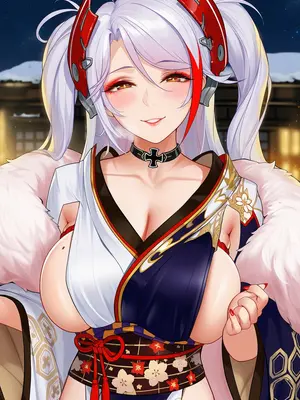 [AI小松鸟]重樱雪夜的温泉赴约❤️与欧根亲王老婆的漫恋之夜❤️ [Ai Generated]_039_p38