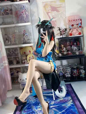 白栎Shirly - 明日方舟 夕 染尘烟旗袍_009_dnba