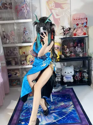 白栎Shirly - 明日方舟 夕 染尘烟旗袍_015_foph