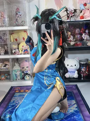 白栎Shirly - 明日方舟 夕 染尘烟旗袍_020_dpeb