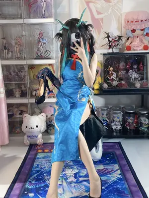 白栎Shirly - 明日方舟 夕 染尘烟旗袍_035_oqgm