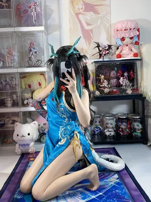 白栎Shirly - 明日方舟 夕 染尘烟旗袍_038_vlqt