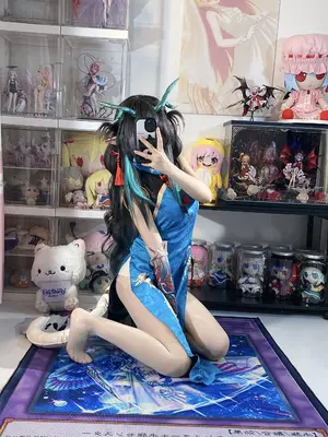 白栎Shirly - 明日方舟 夕 染尘烟旗袍_044_lfsx