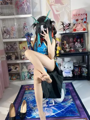 白栎Shirly - 明日方舟 夕 染尘烟旗袍_053_pxqo