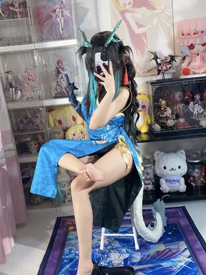 白栎Shirly - 明日方舟 夕 染尘烟旗袍_057_hjho