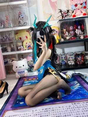 白栎Shirly - 明日方舟 夕 染尘烟旗袍_062_cwny