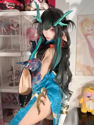 白栎Shirly - 明日方舟 夕 染尘烟旗袍_089_dltj