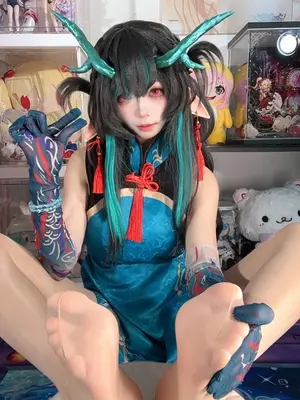 白栎Shirly - 明日方舟 夕 染尘烟旗袍_098_mdgv