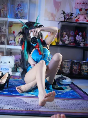 白栎Shirly - 明日方舟 夕 染尘烟旗袍_105_oeum