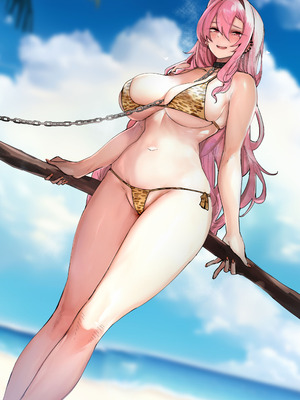 [L.G.C. (リブユウキ)] 大型犬みたいな彼女2 ～ビーチで金ビキニ編～ [DL版]_03__003