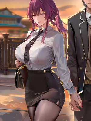 [神奇牛子]卡芙卡&姬子-Kafka&Himeko [AI Generated]_01_005