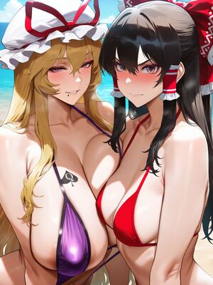 Flowersbeautiful 12b40.八雲紫&博麗霊夢 BBC TOUHOU【161p】 [AI Generated]_004