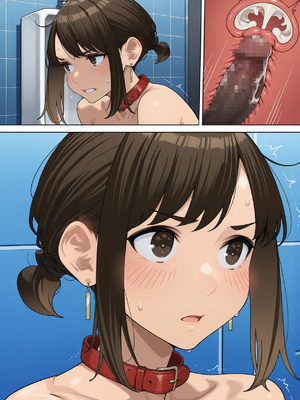 同期ちゃん、公衆トイレでペットプレイ