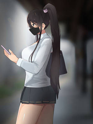 [ふたわーくす] 高身長でクールなロングポニテ美少女JKにゆめかわ衣装を着せて褒めまくる_218_xrxw