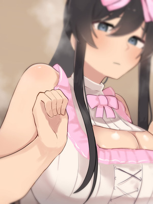 [ふたわーくす] 高身長でクールなロングポニテ美少女JKにゆめかわ衣装を着せて褒めまくる_338_fxah