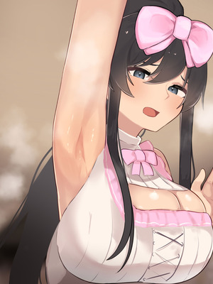 [ふたわーくす] 高身長でクールなロングポニテ美少女JKにゆめかわ衣装を着せて褒めまくる_340_aegn