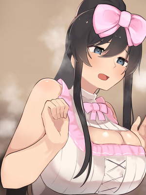 [ふたわーくす] 高身長でクールなロングポニテ美少女JKにゆめかわ衣装を着せて褒めまくる_350_mmmn