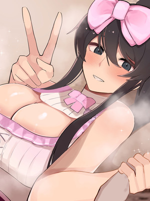 [ふたわーくす] 高身長でクールなロングポニテ美少女JKにゆめかわ衣装を着せて褒めまくる_383_gwir