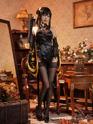 无影喵喵Ghost（影子喵Ghost） - 碧蓝航线 镇海 黑旗袍_005_rjes