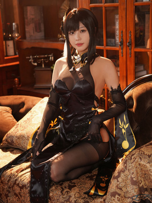 无影喵喵Ghost（影子喵Ghost） - 碧蓝航线 镇海 黑旗袍_017_safg