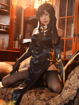 无影喵喵Ghost（影子喵Ghost） - 碧蓝航线 镇海 黑旗袍_022_hyyy