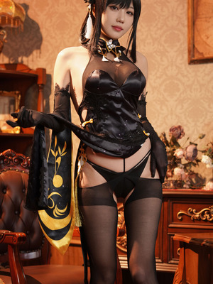 无影喵喵Ghost（影子喵Ghost） - 碧蓝航线 镇海 黑旗袍_048_oycx