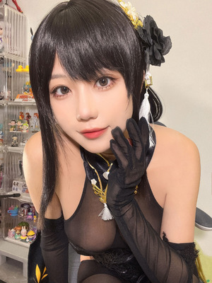 无影喵喵Ghost（影子喵Ghost） - 碧蓝航线 镇海 黑旗袍_105_mpxj