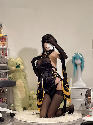 无影喵喵Ghost（影子喵Ghost） - 碧蓝航线 镇海 黑旗袍_110_tsgq