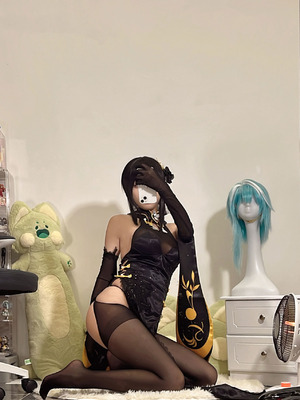 无影喵喵Ghost（影子喵Ghost） - 碧蓝航线 镇海 黑旗袍_113_diqx