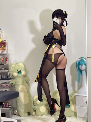 无影喵喵Ghost（影子喵Ghost） - 碧蓝航线 镇海 黑旗袍_114_ymop