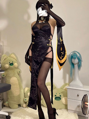 无影喵喵Ghost（影子喵Ghost） - 碧蓝航线 镇海 黑旗袍_120_pyvx