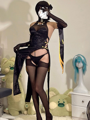 无影喵喵Ghost（影子喵Ghost） - 碧蓝航线 镇海 黑旗袍_122_keyv