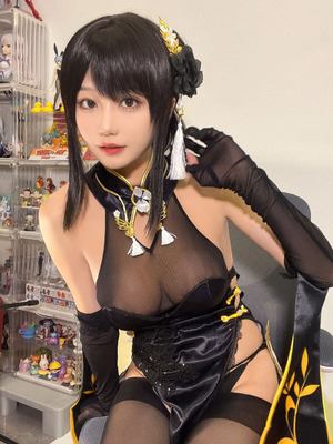 无影喵喵Ghost（影子喵Ghost） - 碧蓝航线 镇海 黑旗袍_127_gbqs