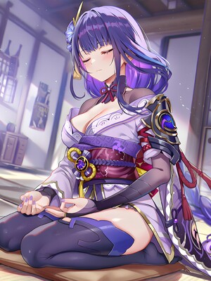 [Pixiv] 青德坊 - 紫电映幽笼，狐诱樱庭月隐踪，空蝉破云穹——雷电将军&nbsp;&nbsp; 八重神子 (107479500) [Ai generated] [Uncensored]_002_Raiden_Yae_2