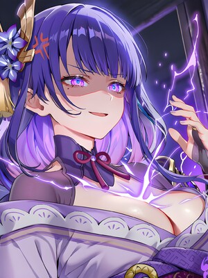 [Pixiv] 青德坊 - 紫电映幽笼，狐诱樱庭月隐踪，空蝉破云穹——雷电将军&nbsp;&nbsp; 八重神子 (107479500) [Ai generated] [Uncensored]_006_Raiden_Yae_6